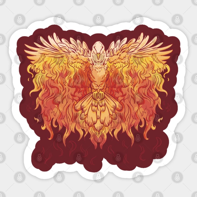 Fire dove t-shirt design Sticker by IconRose